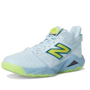 New Balance Kids' Light Blue and Neon Green Sneakers